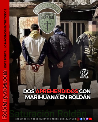 DOS APREHENDIDOS CON MARIHUANA EN ROLDÁN