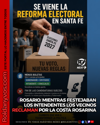 Reforma Electoral en Santa Fe 2027: cómo impactará en Roldán y qué cambia para los candidatos locales
