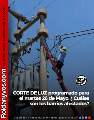 Corte de luz programado en Roldán: qué barrios se verán afectados este martes